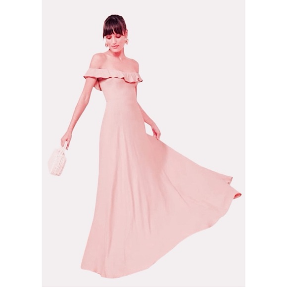 🌷 REFORMATION BLUSH VERBANA MAXI DRESS (NWOT) - Picture 3 of 12